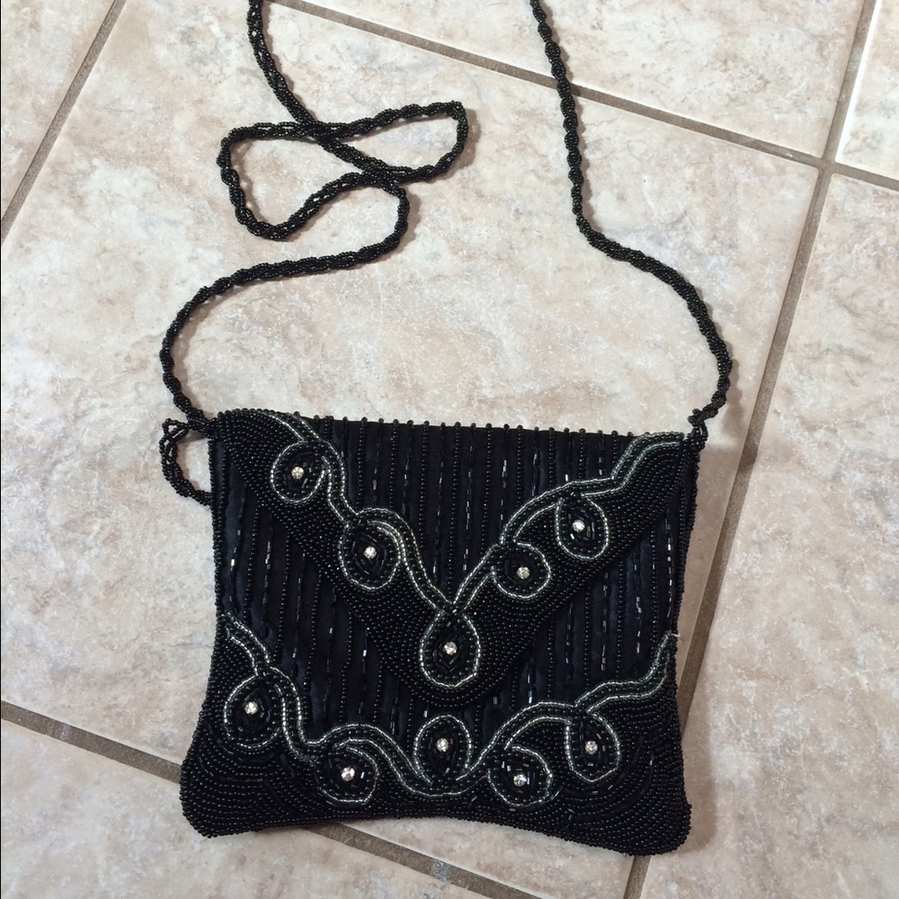 Vintage Black beaded purse